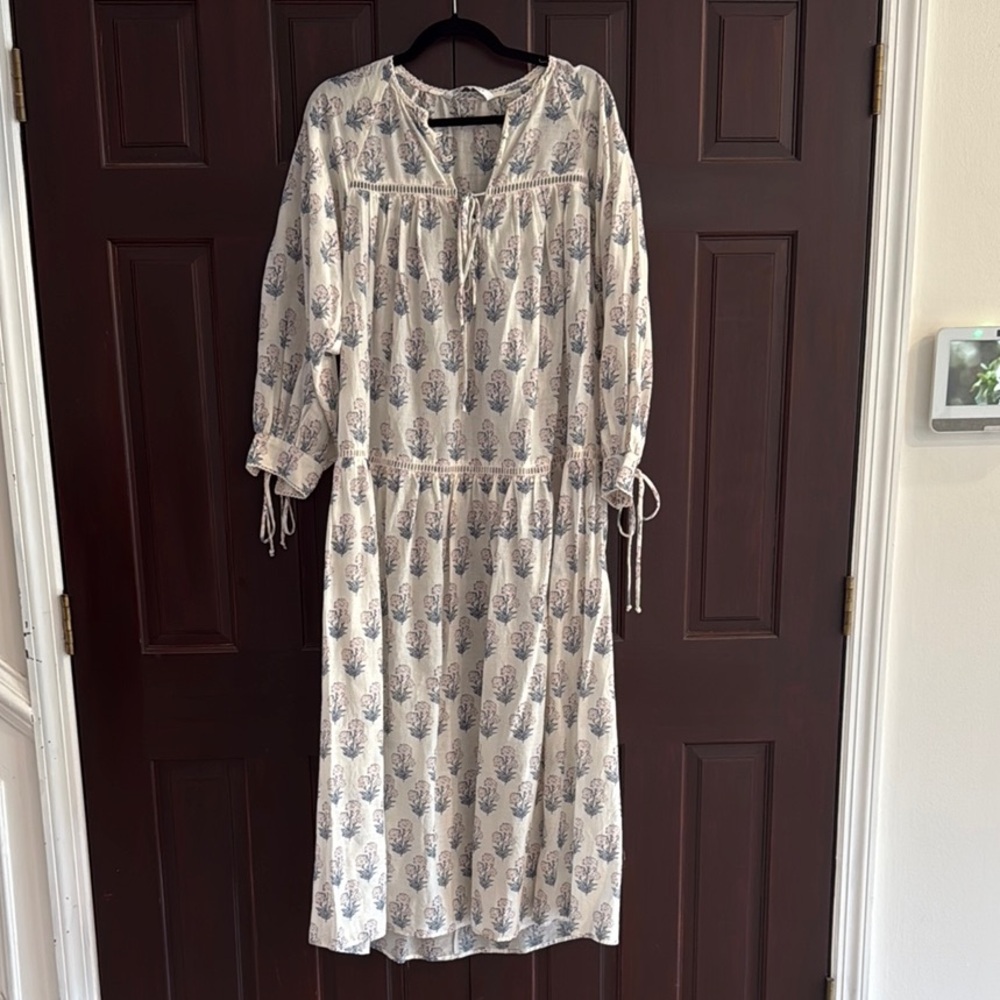 Zara boho Bishop Sleeve Sundress